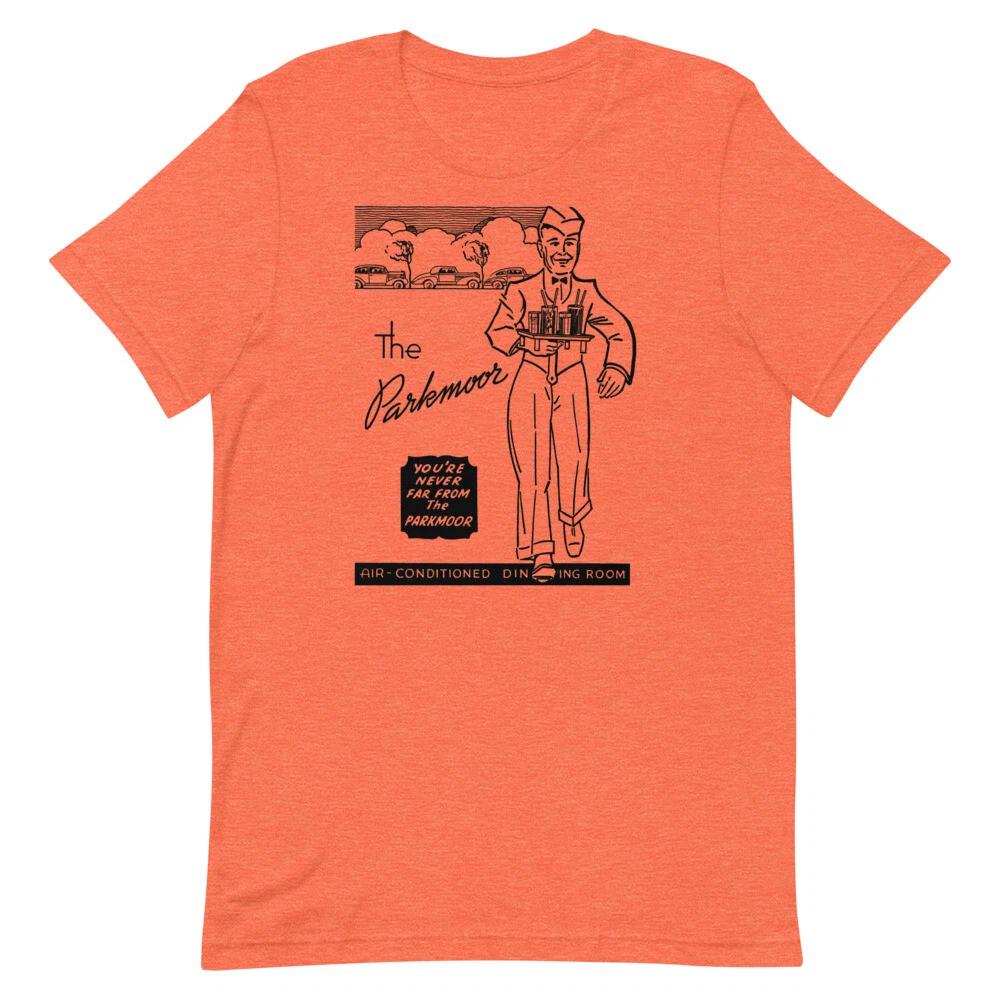 The Parkmoor Drive Thru Restaurant Graphic Tee Shirt Unisex 100% Cotton T-shirt Mens Tees Top S