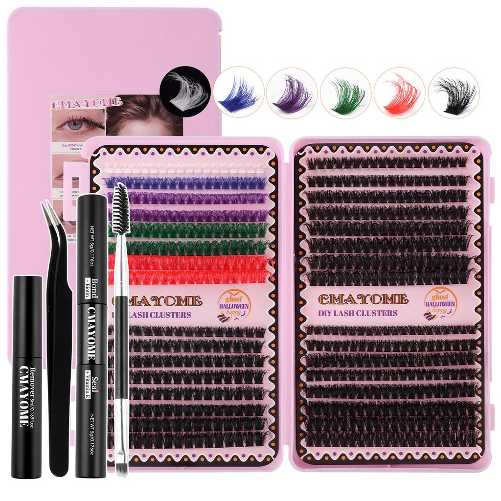 Color D Song Single Cluster False Eyelash Set 8-16Mmdiy Segmented Grafting Thick Eyelashes