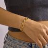 Summer Ocean Style Fish Shell Starfish Cuff Open Bangle for Women Gold Color Stainless Steel Bracelet Aesthetic Party Jewelry