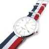 Les Trésors De Lily [N2334] - 'Trendy' Blue White Red Designer Watch (France)