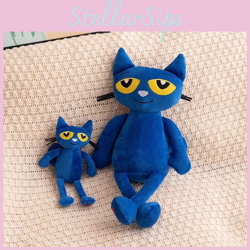 Picture Book Children Pete The Cat Plush Cute Blue Cat Comfort Doll Gift Holiday