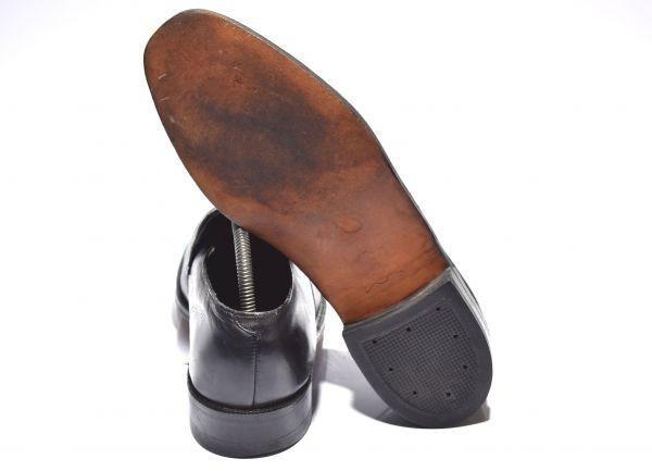 USA 80s-90s Vintage Easy Flex Leather Coin Loafer 10D/27.5 Black(USED)