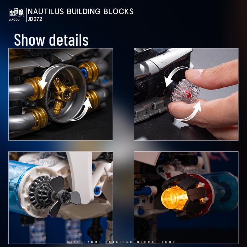 JD072 Nautilus Mechanical Punk Building Block Toy for Adults