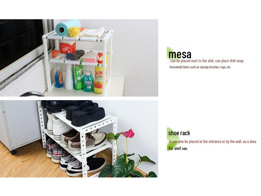 Retractable Under-Sink Multi-Layer Bathroom & Kitchen Storage Rack