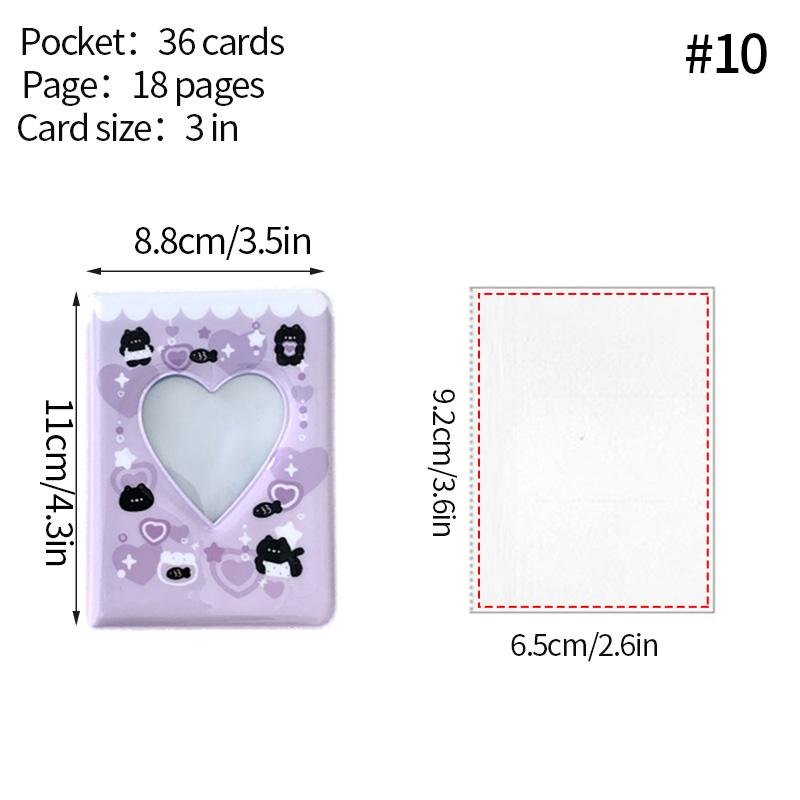 Mini Photo Album Kpop Korea Idol Star Chasing Binder Photocard Holder 3 Inch Love Heart Hollow Picture Storage Album Case