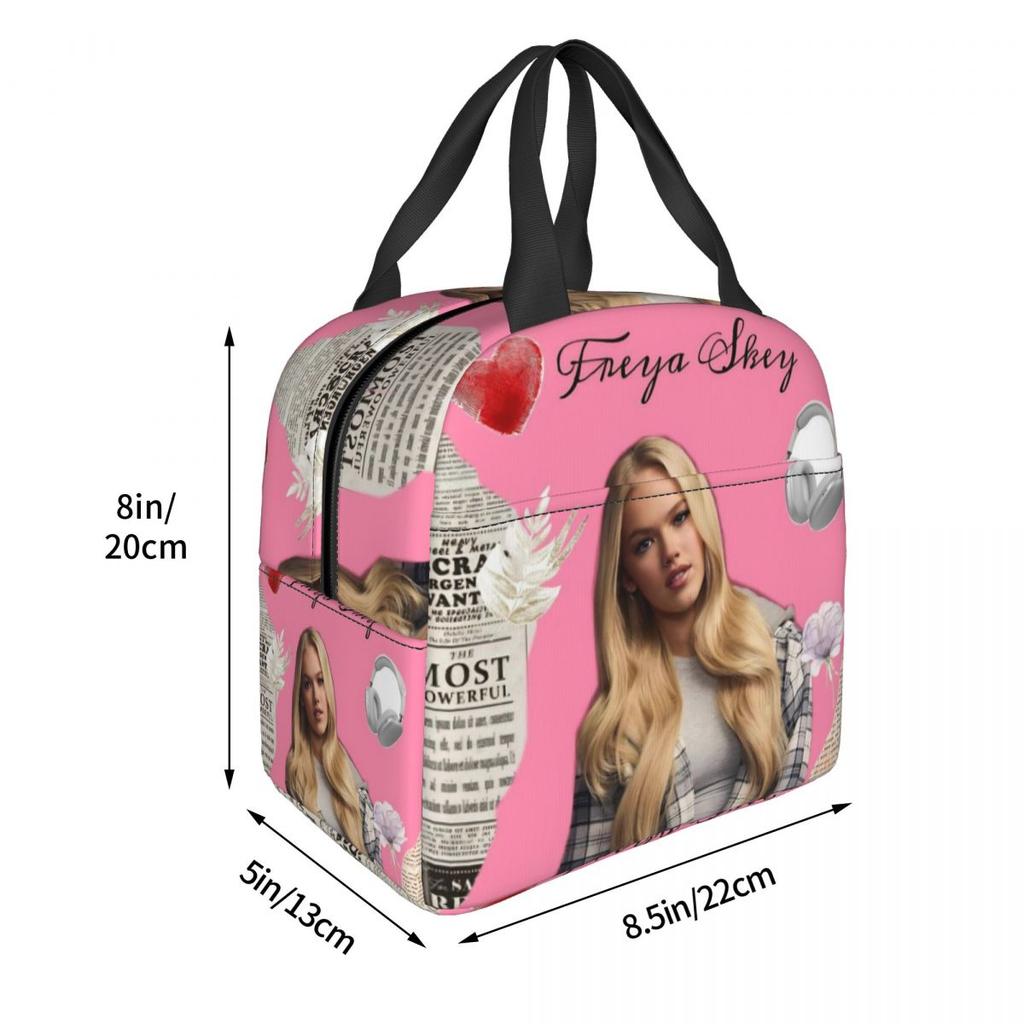 Freya Skye Singer Tour 2026 Thermal Insulated Lunch Bag for Travel Portable Food Container Bags Cooler Thermal Lunch Boxes