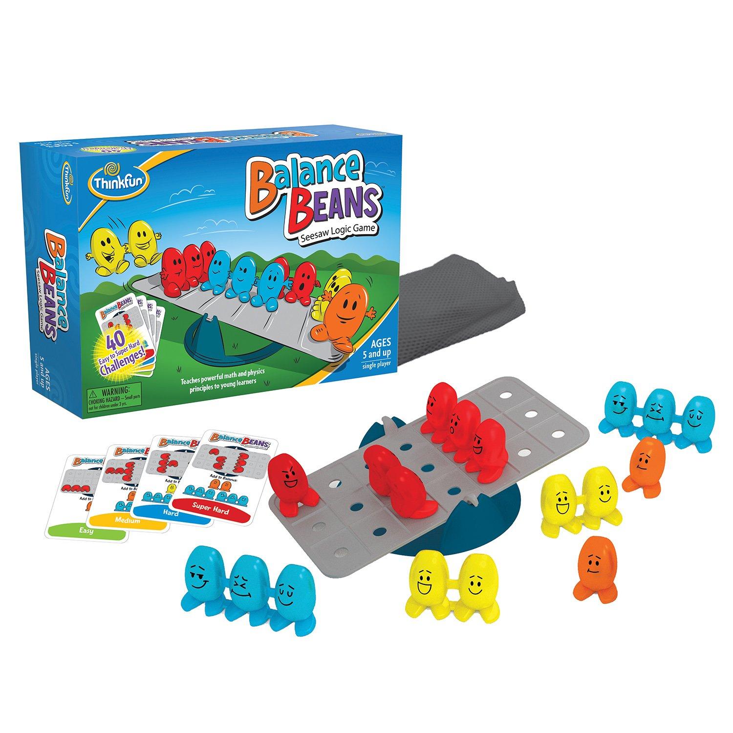 

ThinkFun Balance Beans Game, 1140, Ages 5+ [Develops Mathematical Thinking Skills, Educational Game, Gift (BirthdayChristmas)]