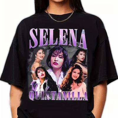 Selena Shirt Selena Quintanilla Tshirt Retro Unisex Tshirt  Graphic T Shirts Women Clothing