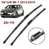 26"+18" Frameless Windshield Wiper Blades Fit VW Golf MK7 2012-2019, Compatible with Golf Sportsvan, e-Golf, Polo MK6, Touran MK2