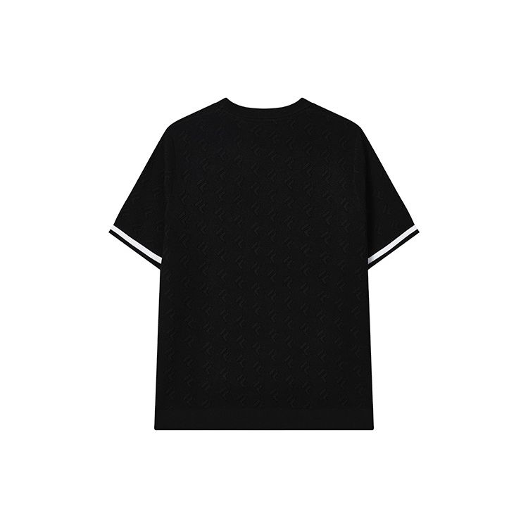 Fila Logo Printed Commuter Round Neck Short Sleeve Knit Top Women Tops F11W231407F-BK