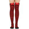Holiday Lovely 3D Bowknot Striped Over Knee Thigh High Socks for Woman Clothing