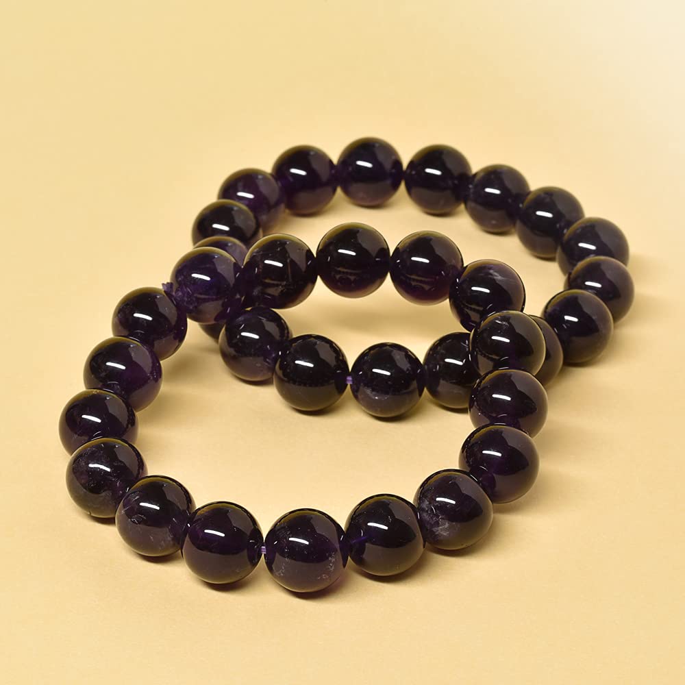 Stone Amethyst Bracelet 12mm [Premium Gallery]