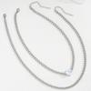 Modische Halsketten aus Edelstahl für Damen Herzförmiger Zirkon-Halskettenanhänger Temperament Schlüsselbein-Kette Party-Schmuck Geschenke