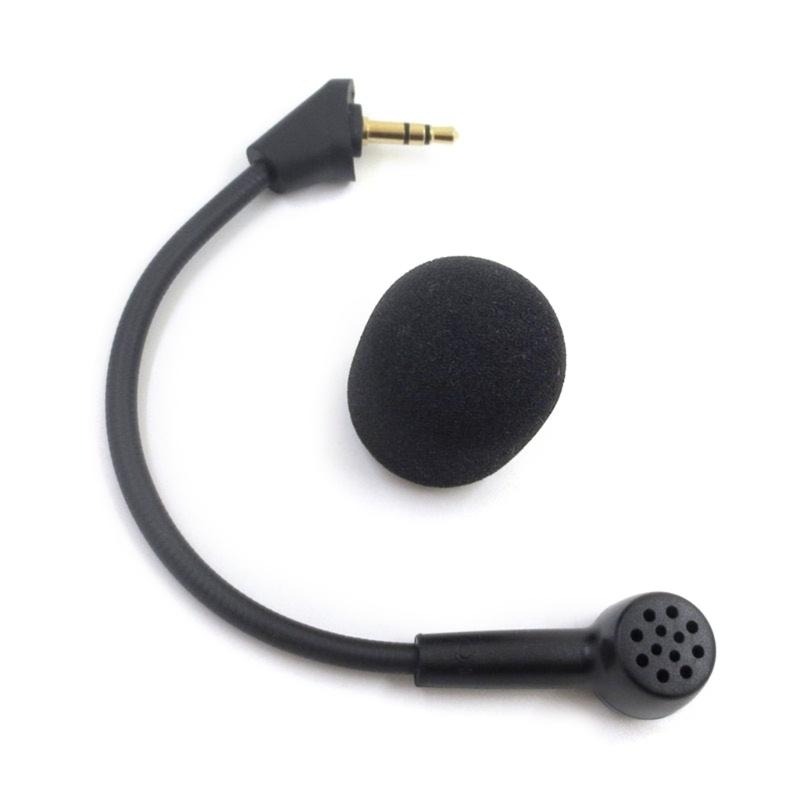 Replacement Game Mic 3.5mm Microphone Mic for HyperX Cloud-Alpha S Gaming Headset Noise Cancelling Mic Foam Cover
