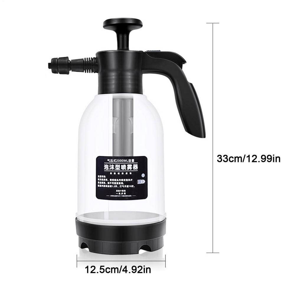 

2L High Pressure Foam Sprayer Hand Pump Pneumatic Car Wash Spray Bottle, Foam Snow Washer for Car & Home Cleaning
