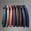 Portable Lightweight Ort Down Jaet for Men Autumn Winter Cotton Padded Stand Collar Warm Casual Ly Friendly Outerwear