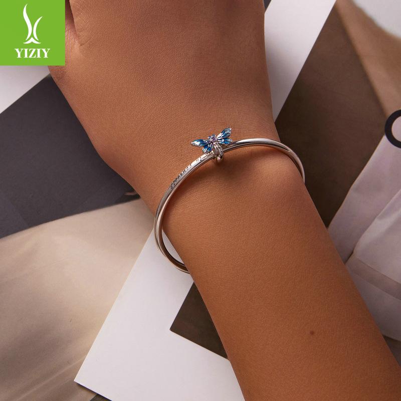 S925 Sterlingsilber Bienenanhänger Zubehör, Nischen-Premium-Insekt DIY Armband Perlen Schmuck