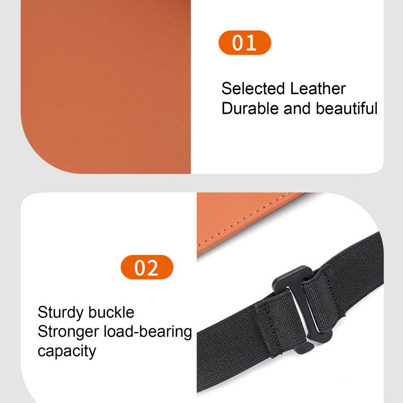 Behind Seat Car Organizer Car Seat Back Storage Bag PU Leather Multi-Storage Pockets Travel Accessories For Phone Glasses Keys