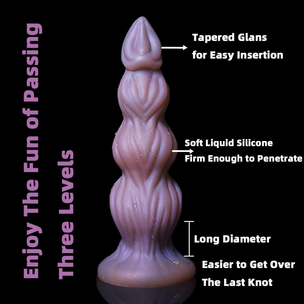 3-Size Lifelike Silicone Dildo for Women, Realistic Liquid Silicone Toy with Strong Suction Cup, G-Spot & Anal Stimulation Adult Sex Toy