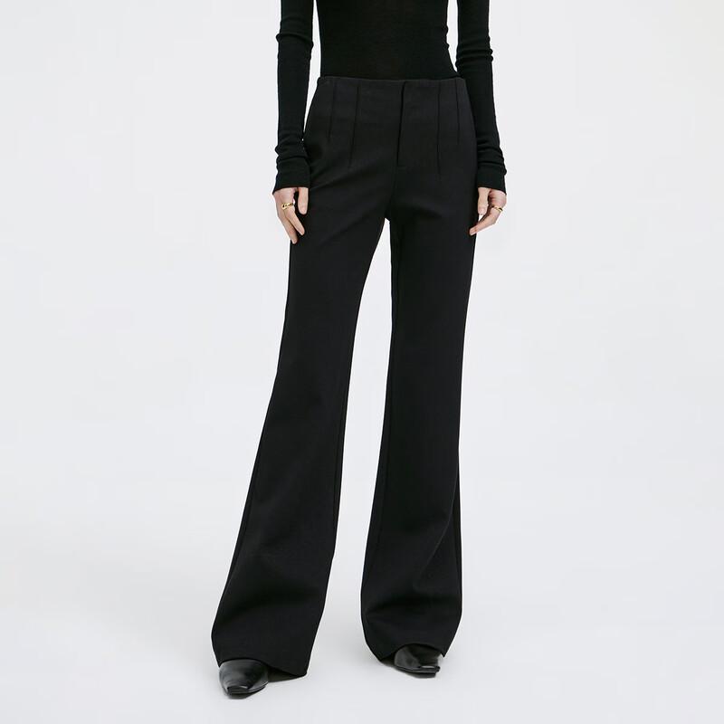Giovanni Valentino Women's Brushed Slim Fit Flared Trousers