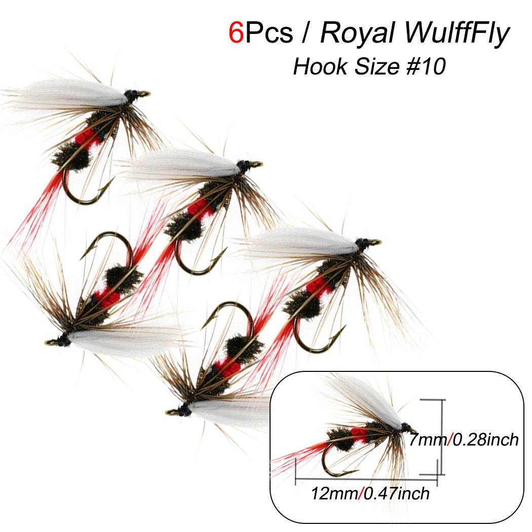 6 шт. 4 разных стиля сухая мушка для ловли форели искусственная приманка для ловли — фото 13