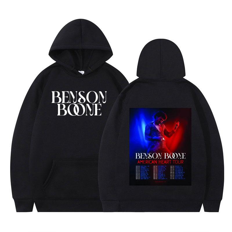 

Benson Boone American Heart Tour 2025 Hoodie Men Women Harajuku Pullover Long-sleeved Fleece Loose Casual Hip-hop Man Sportswear XL