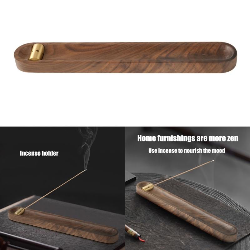 Vintage Wood Incenses Stick Holder Plate for Home Decors and Relaxation Meditations Incenses Burners Tray Ashes Catcher