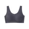 Zeriluna Exquisite lace versatile and comfortable underwear Fan-shaped edge comfortable bra with wide shoulder straps for everyday wear