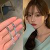 Korean temperament super long chain fringed earrings women's long simple earrings Internet celebrity earrings
