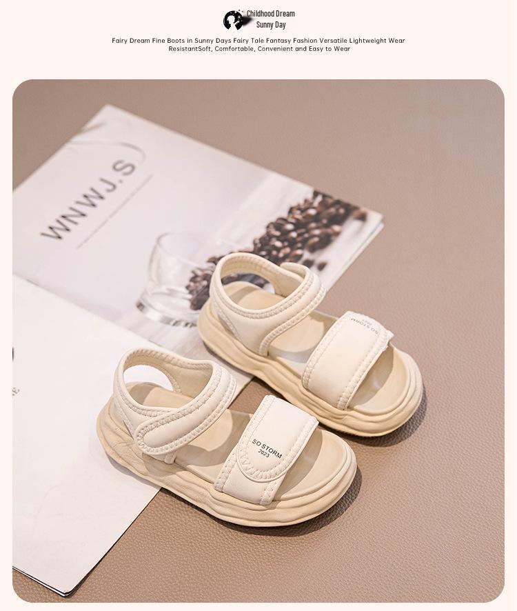 

Детские спортивные сандалии Лето 2024 - Повседневная пляжная обувь для детей Custom Order 1000 Pairs грязно-белый