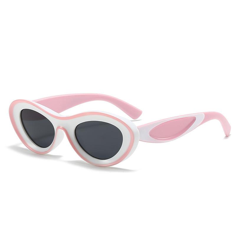 Fashionable Hip-hop Cat Eye Sunglasses Female 2023 New European And American Eye Shades StyleD