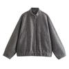 Y2K Lockere Bomberjacken Damen Herbst Winter Lässig Frottee Taschen Langarm Mode Streetwear Schick Weiblicher Baseballmantel