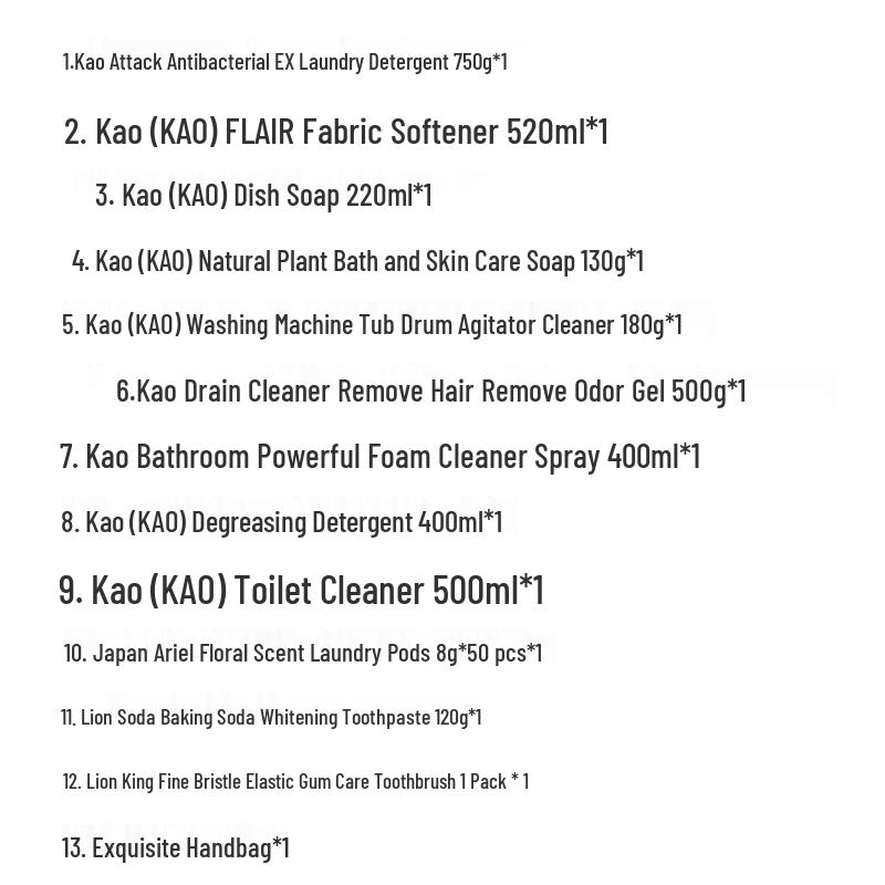 Kao Personal Care 12-Piece Cleaning Set
