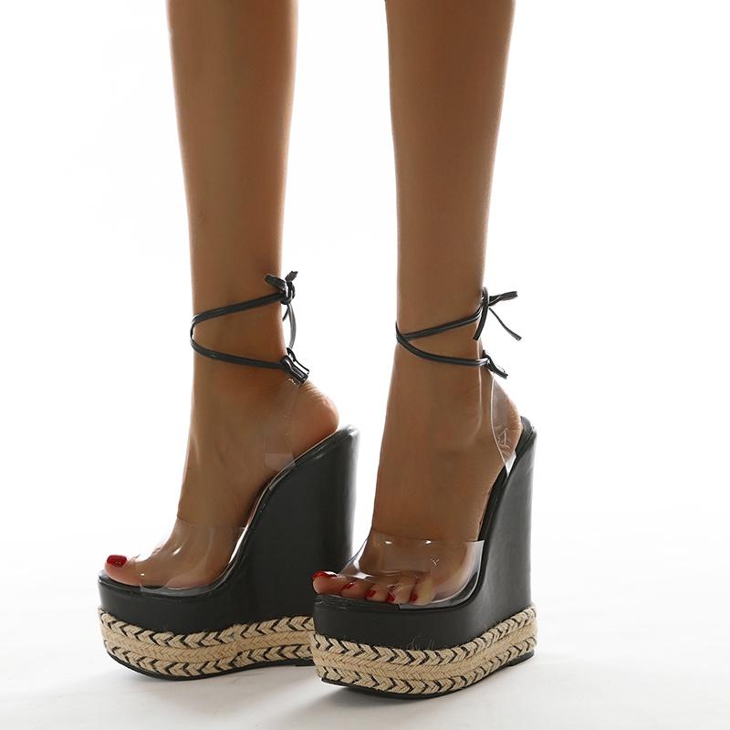 woven platform heels