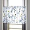 STYLE Decor Cafe Curtains Laminated for Small 45cm Length x 100cm W4000600 Windows, Stylish, Privacy, Width, Bath, Floral, Botanical,