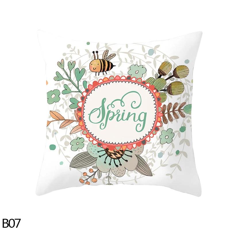 Home Decoration Easter Rabbit Egg Polyester Pillow  Set for 45 Cm of Car Sa Decoration  Houses Funda De Almohada