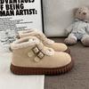Women's Large Size Thick Sole Soft Sole Winter Warm Fur Snow Boots Padded Lined Ankle Boots Anti-slip Hiking Sports Cotton Boots