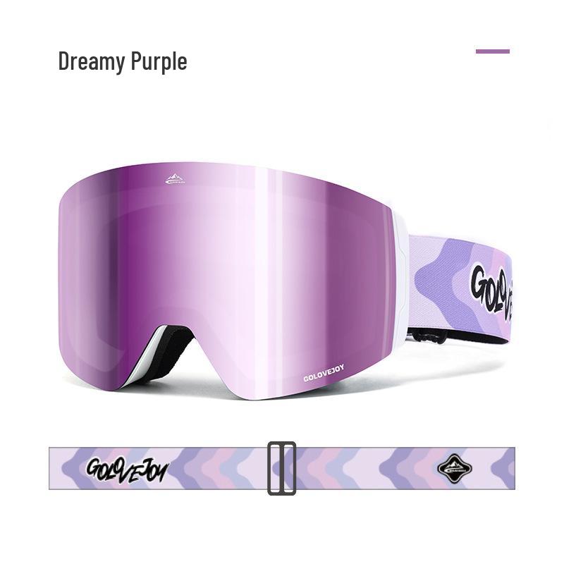 Men's Magnetic Double-Layer Anti-Fog Windproof Ski and Snow Goggles TYJ08