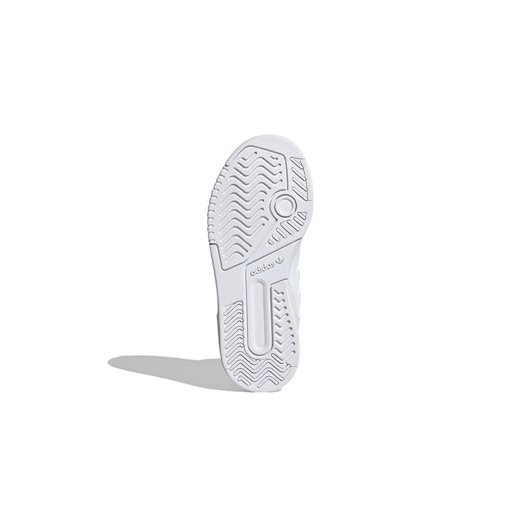 Adidas Originals Drop Step El C Leather Casual Slip-Resistant Shock Absorbing High-Top Kids Skate Shoes Kids Sneakers White HP7794