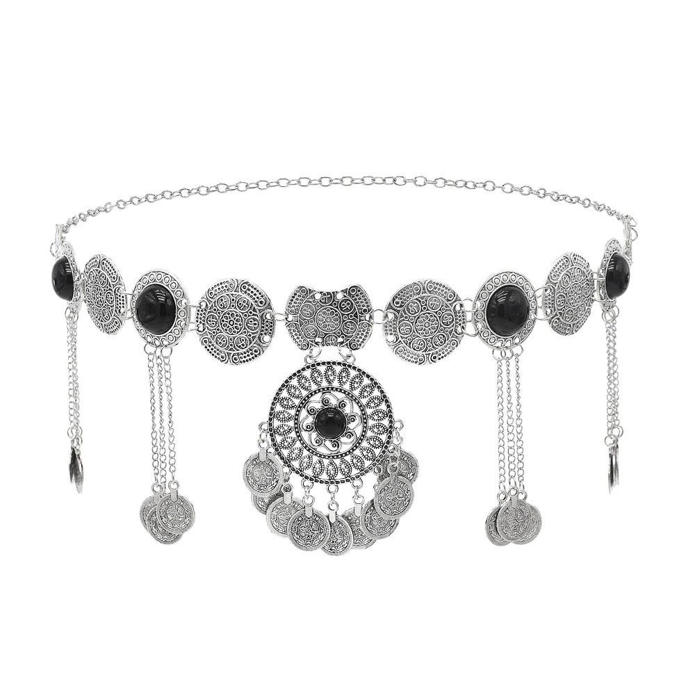 

Metal Tassel Belly Chain Pendant Body Chain Waistband Ethnic Style Belt Festive Style A