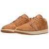 Jordan Air Jordan 1 Abrasion Resistant Low top Vintage Basketball Shoes Unisex Linen Brown HV4089-200