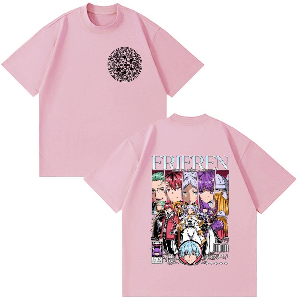 Anime Frieren: Beyond Journey's End T-shirt Unisex Women Fashion Harajuku Tees Cotton Tops Casual Oversized TShirt Summer Clothing