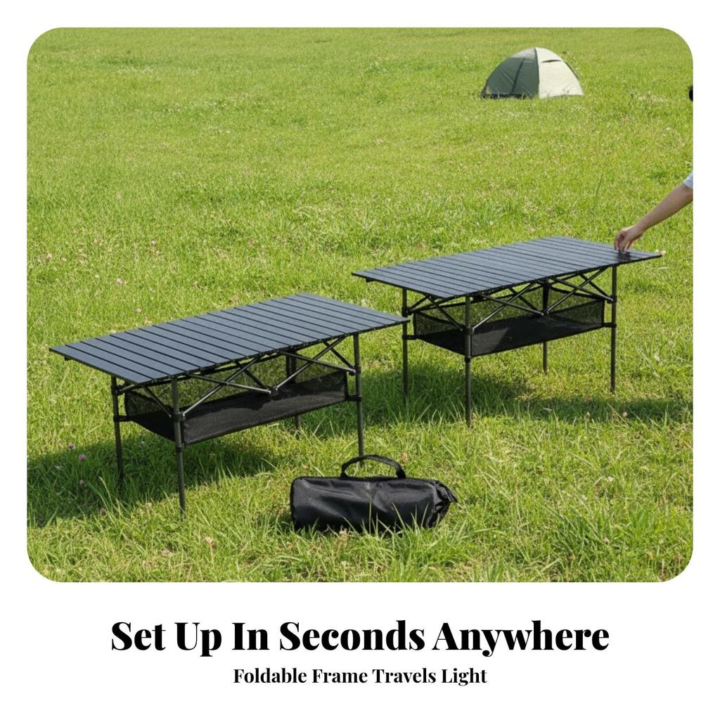 Folding Camping Table Outdoor Portable Versatile for Barbecues