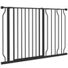Wide Dog Safety Gate, with Door Pressure, for Doorways, Hallways, Staircases - Black