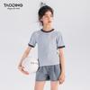 TaoDing Girls' Color-blocked Cloud T-shirt