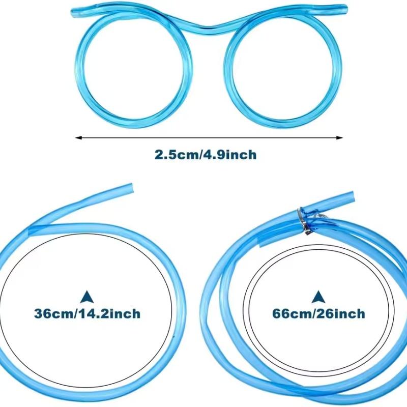 1 PC Fun Soft Plastic Straw Funny Glasses Flexible Drinking Toys Party Joke Tube Tools Kids Baby Birthday Toys Plastic Straws