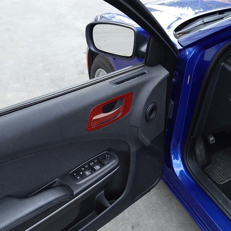  ABS Interior Door Handle Decoration Protective Cover Sticker Fit For Dodge Charger For 300C 2011 Up Exterior Accessories