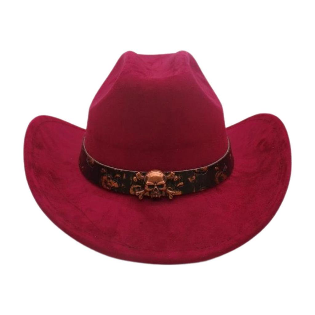 Foreign Trade  Tourism Top Hat Niche Western Cowboy Hat Niche Ethnic Style Skull Stage Dance Performance Hat