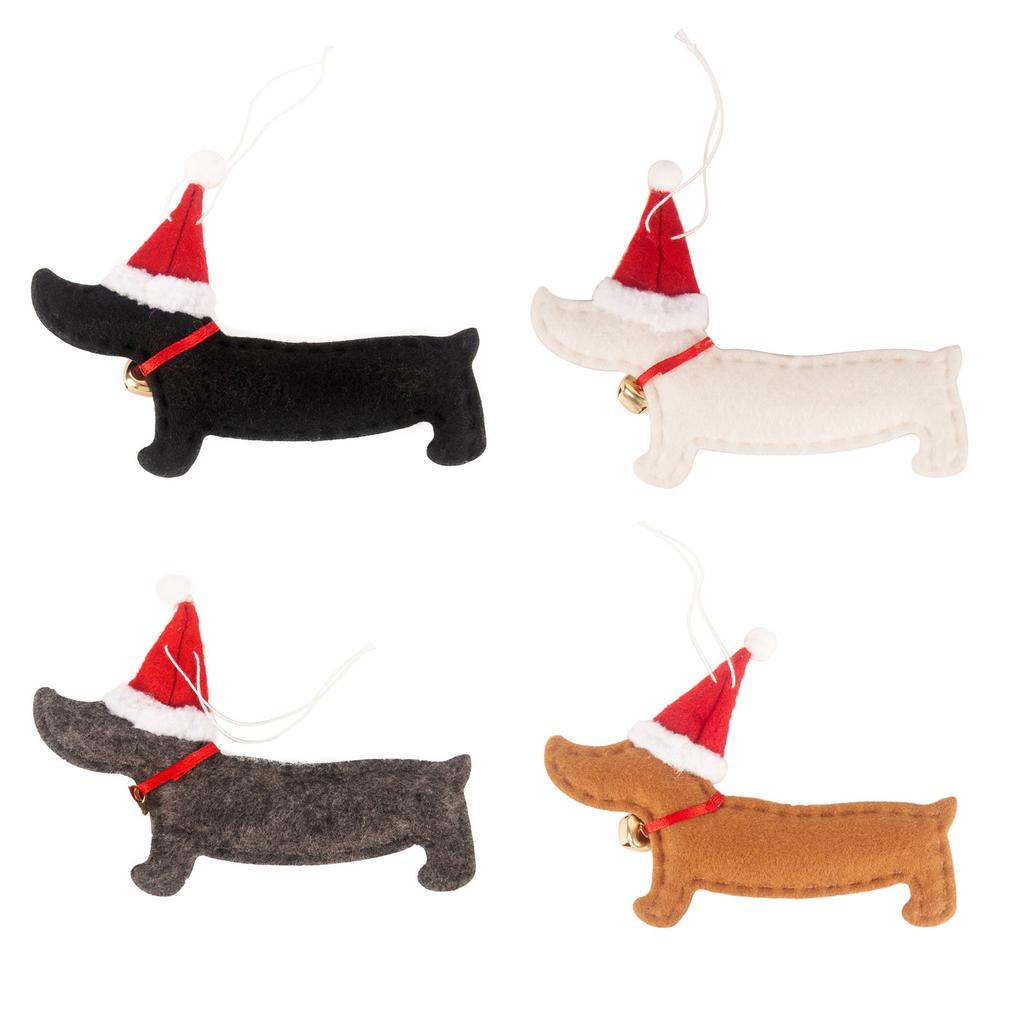 Festive Cartoon Dog Christmas Ornament for Kids Safe Holiday Home Decoration Lightweight Pet Friendly Hanging Accessory