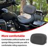 For Honda Yamaha Suzuki Harley Davidson Motorcycle Universal Black Rear Backrest Cushion Sissy Luggage Rack Passenger Pad